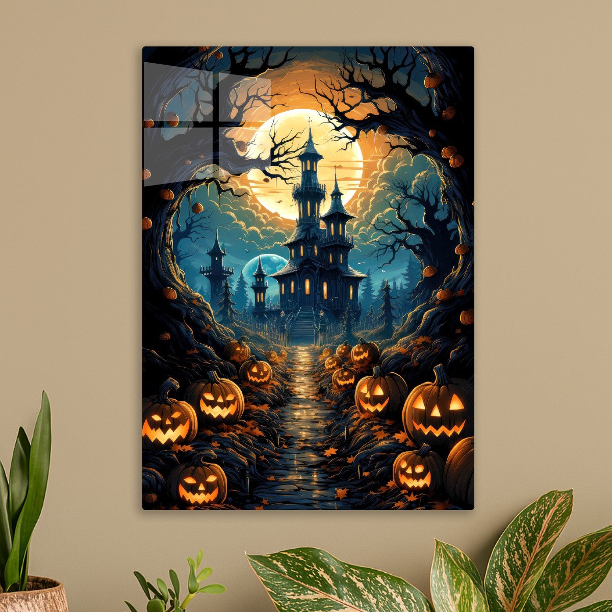 Haunted House Jack-O-Lanterns