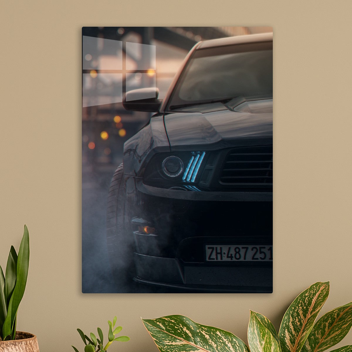 Dust black Ford Mustang 