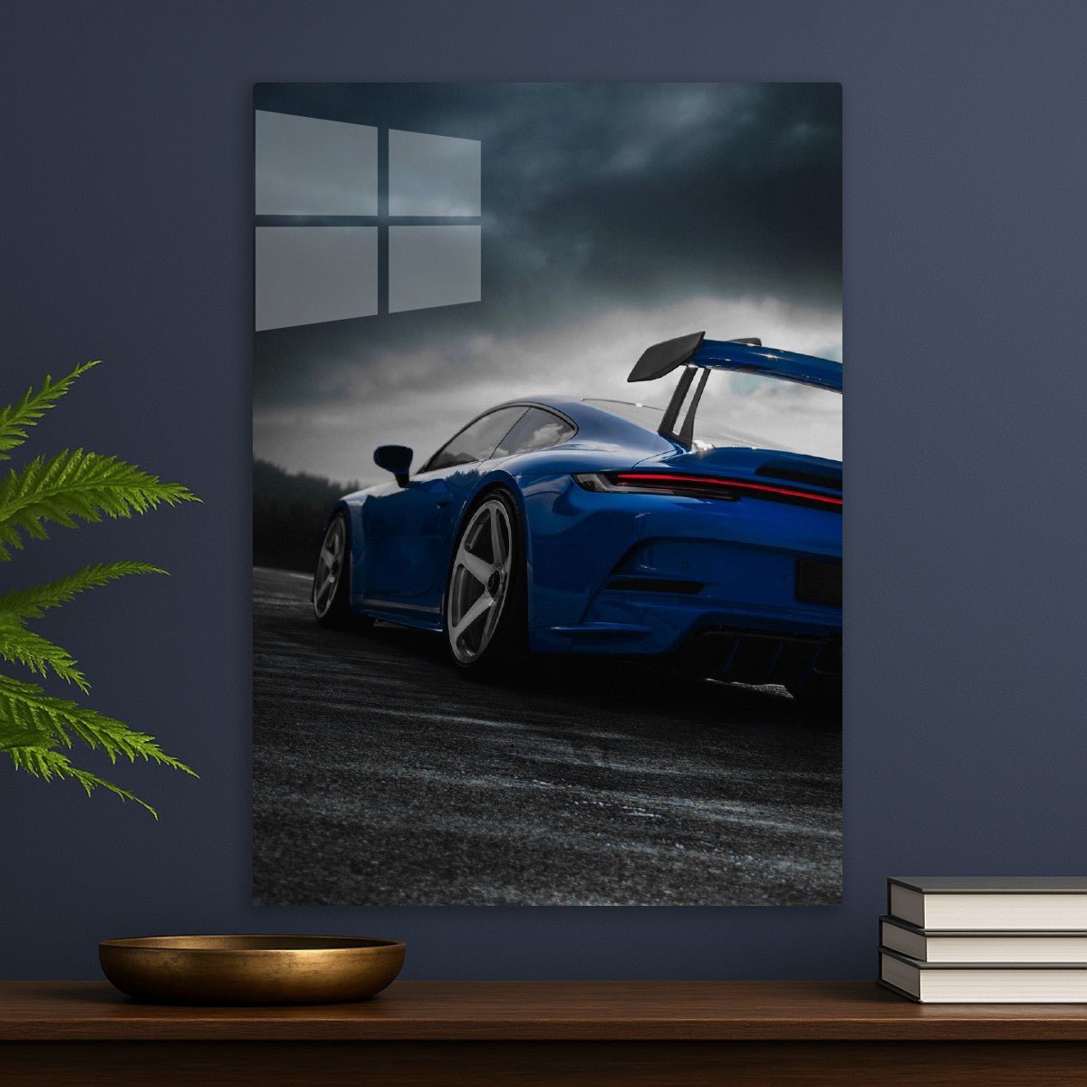Blue Porsche 911