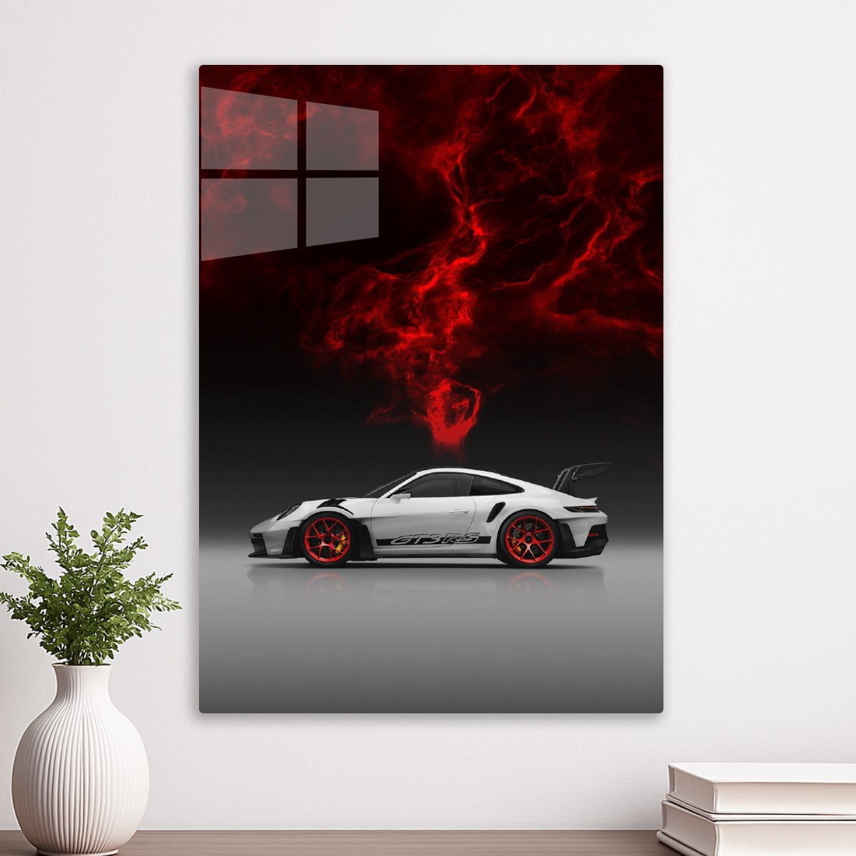 Red Wheel Porsche 911