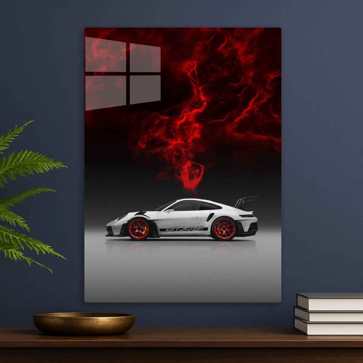 Red Wheel Porsche 911