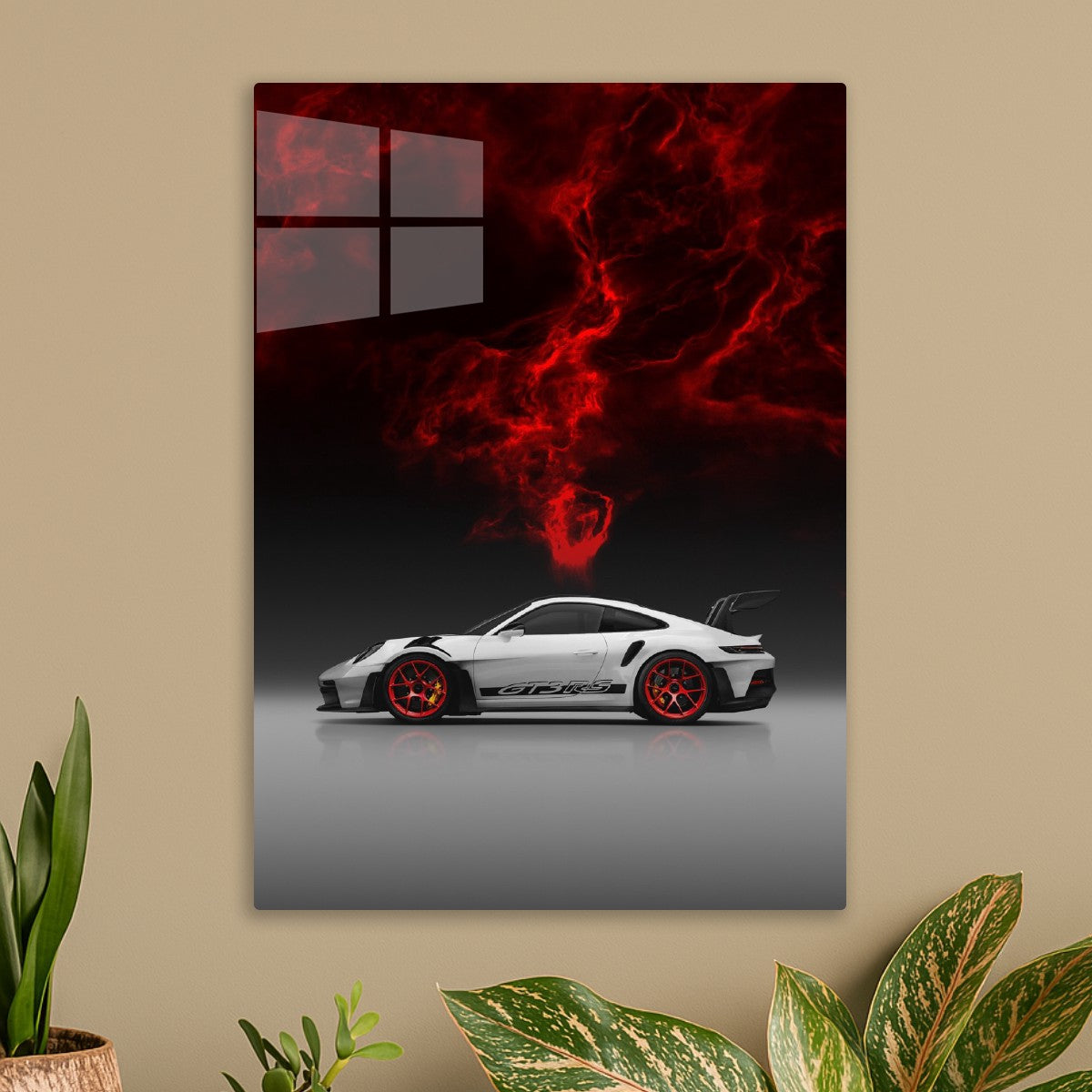 Red Wheel Porsche 911