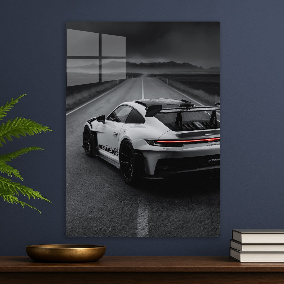 White Back Porsche 911