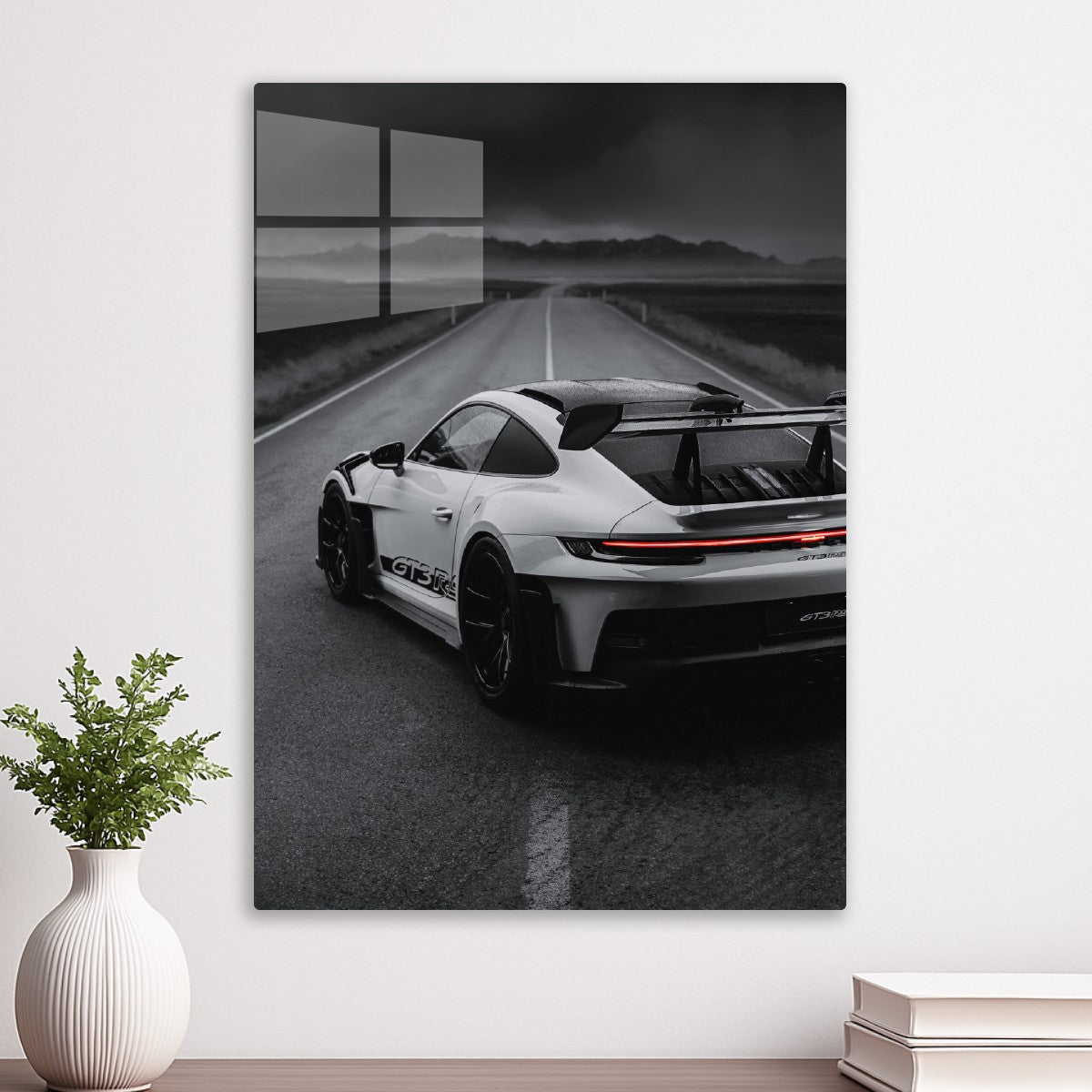 White Back Porsche 911