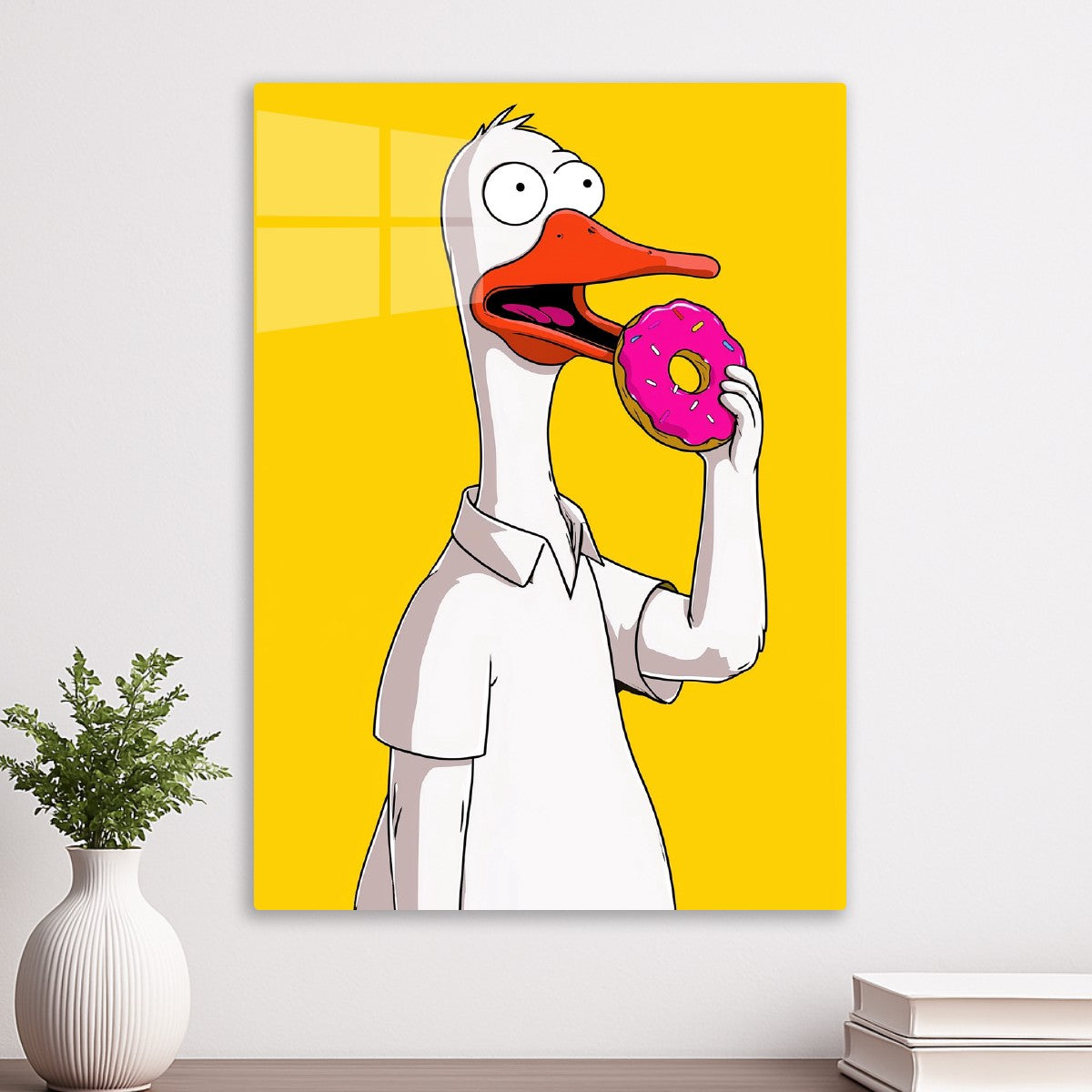 Goose Eating Donut