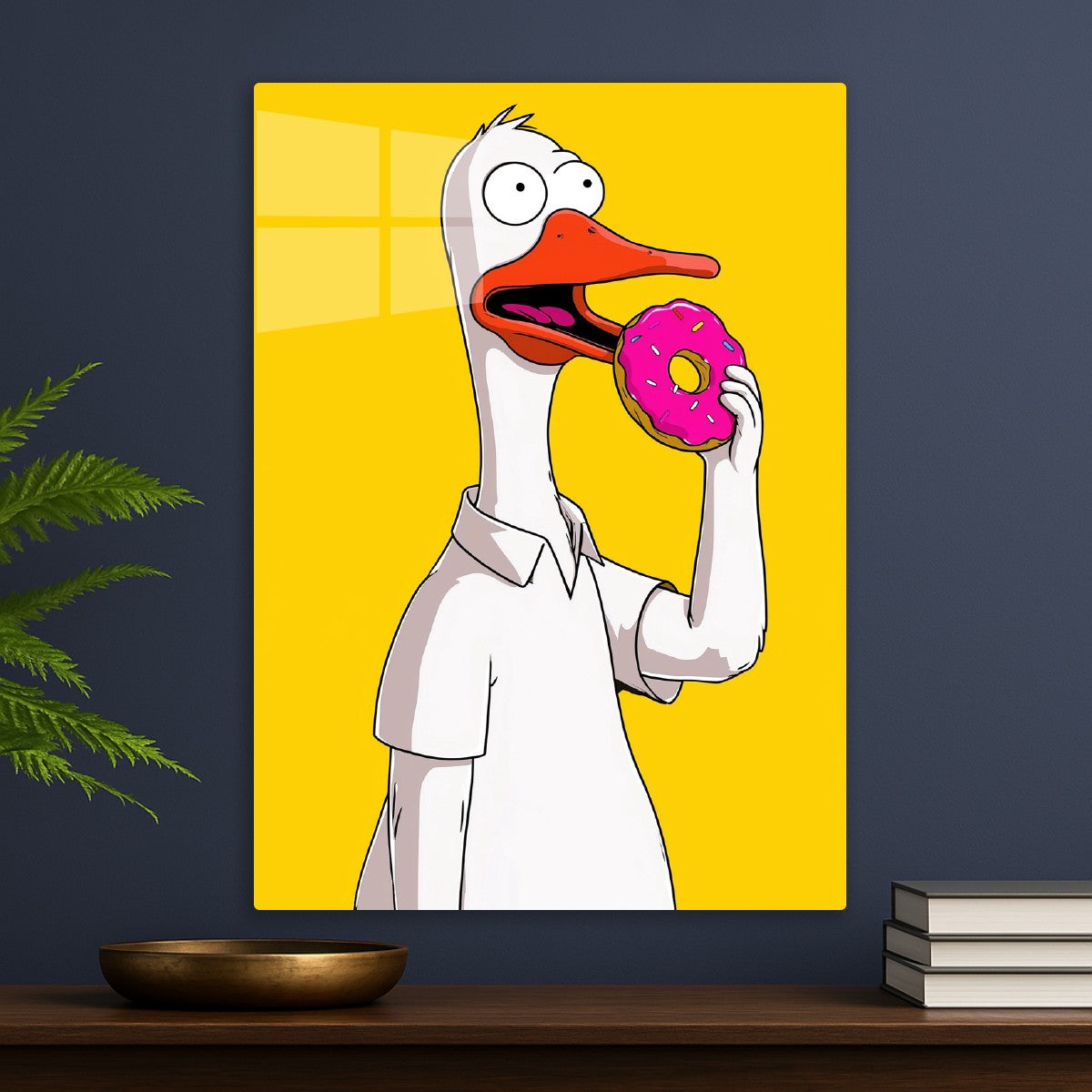 Goose Eating Donut