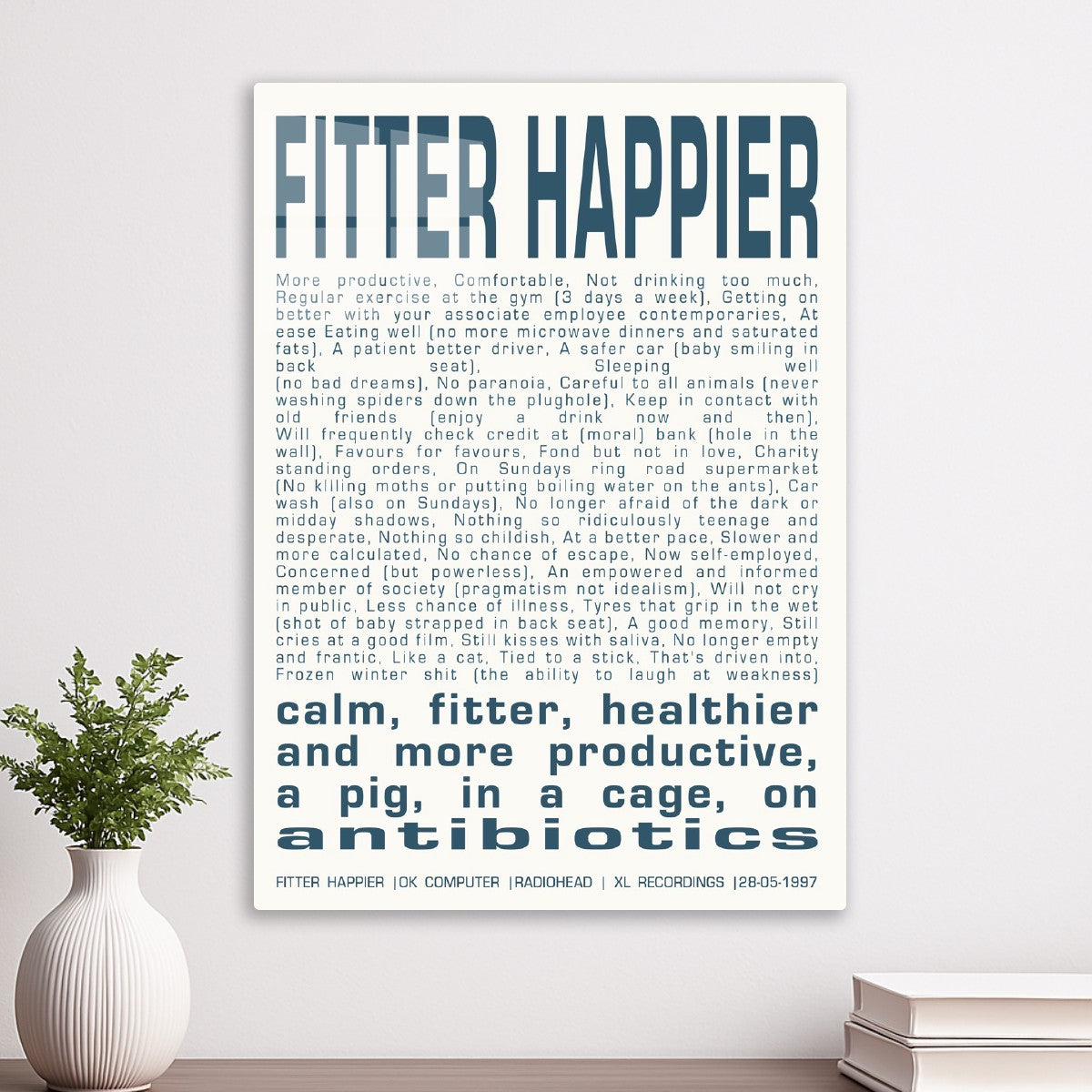 Fitter Happier Radiohead Text