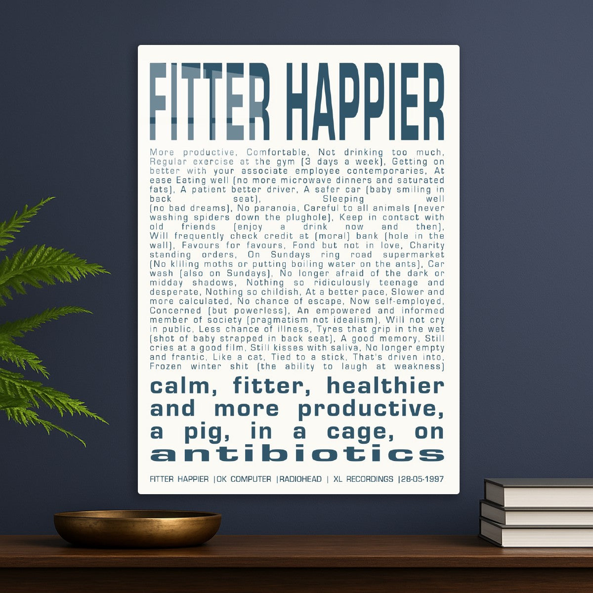 Fitter Happier Radiohead Text