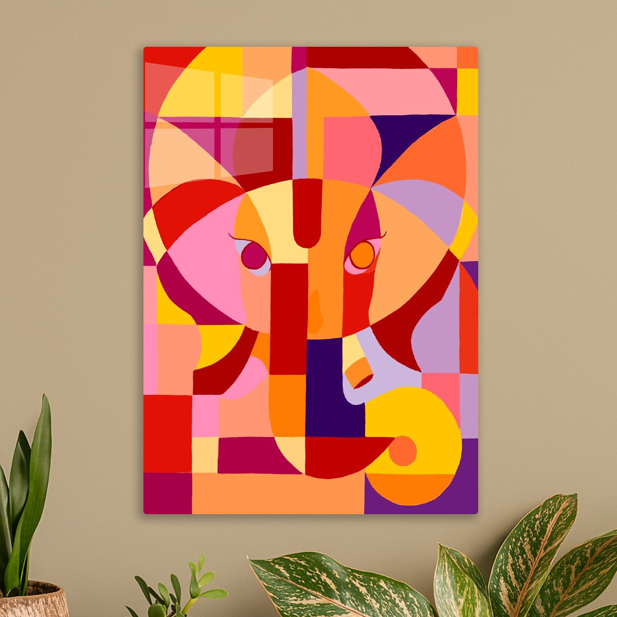 Cubist Lord Ganesha