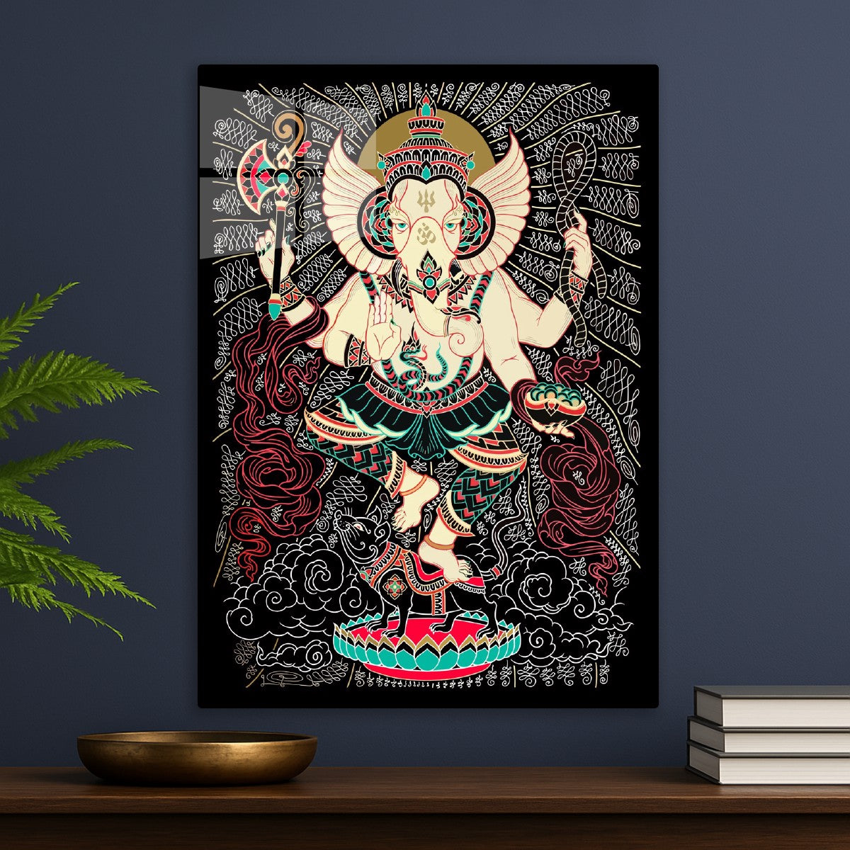 Abstract Floral Ganesha