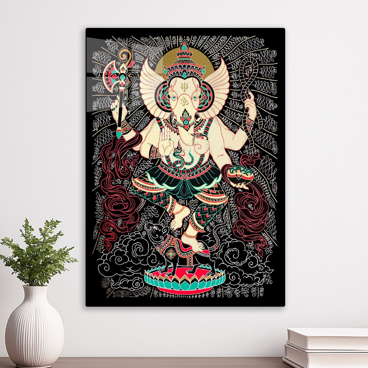 Abstract Floral Ganesha