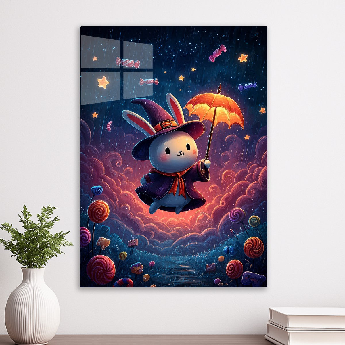 Bunny Witch with Umbrella