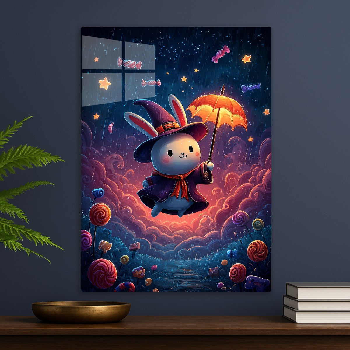 Bunny Witch with Umbrella