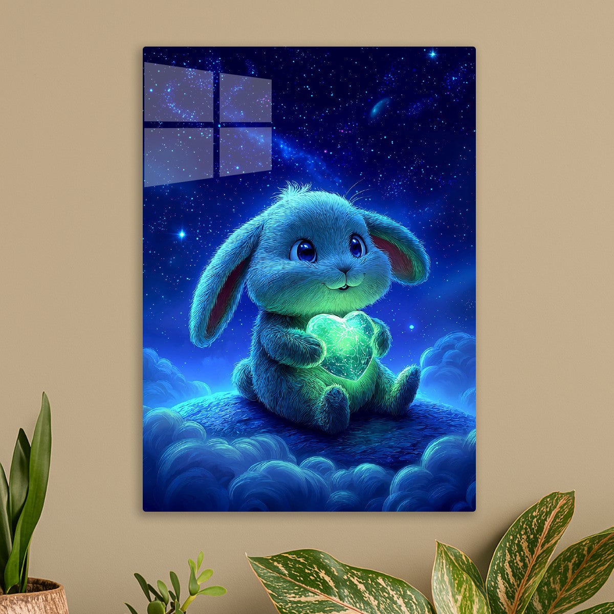 Bunny with a Glowing Heart