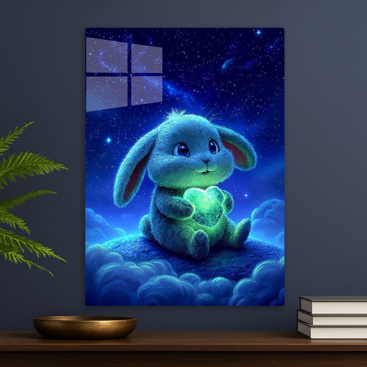 Bunny with a Glowing Heart