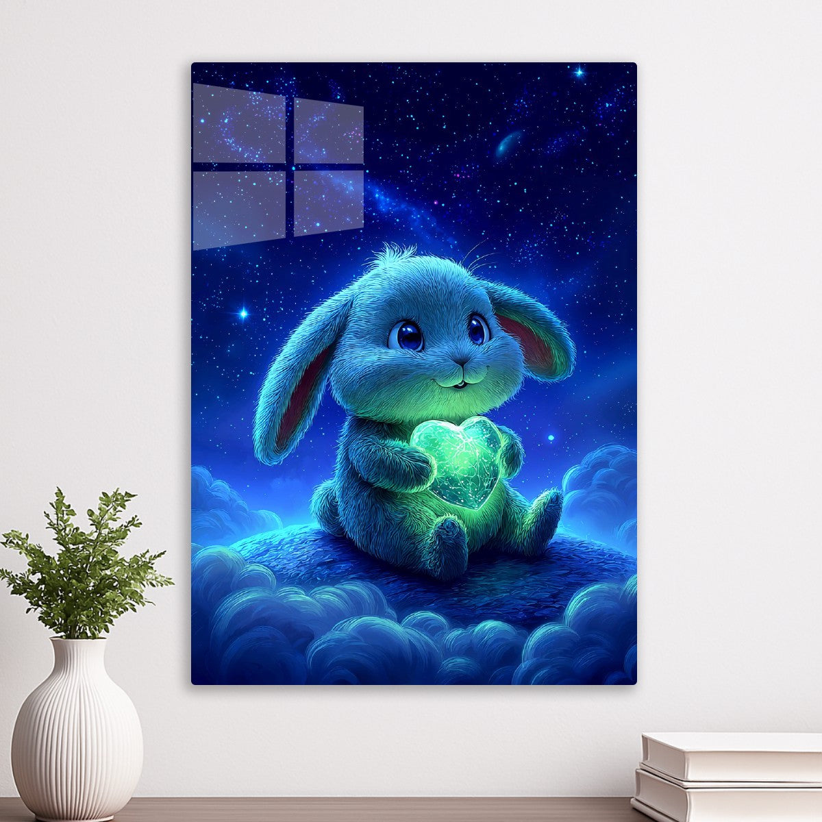 Bunny with a Glowing Heart