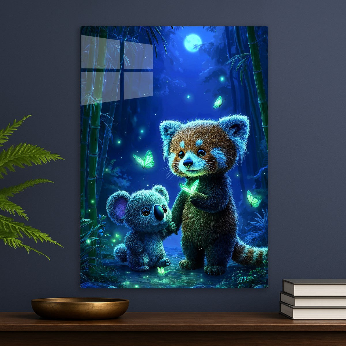 Panda & Koala in Moonlight