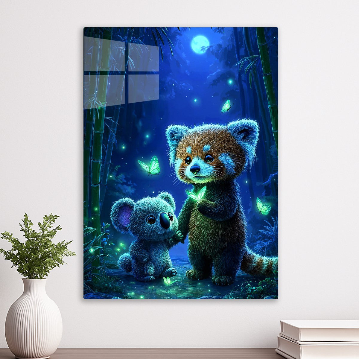 Panda & Koala in Moonlight