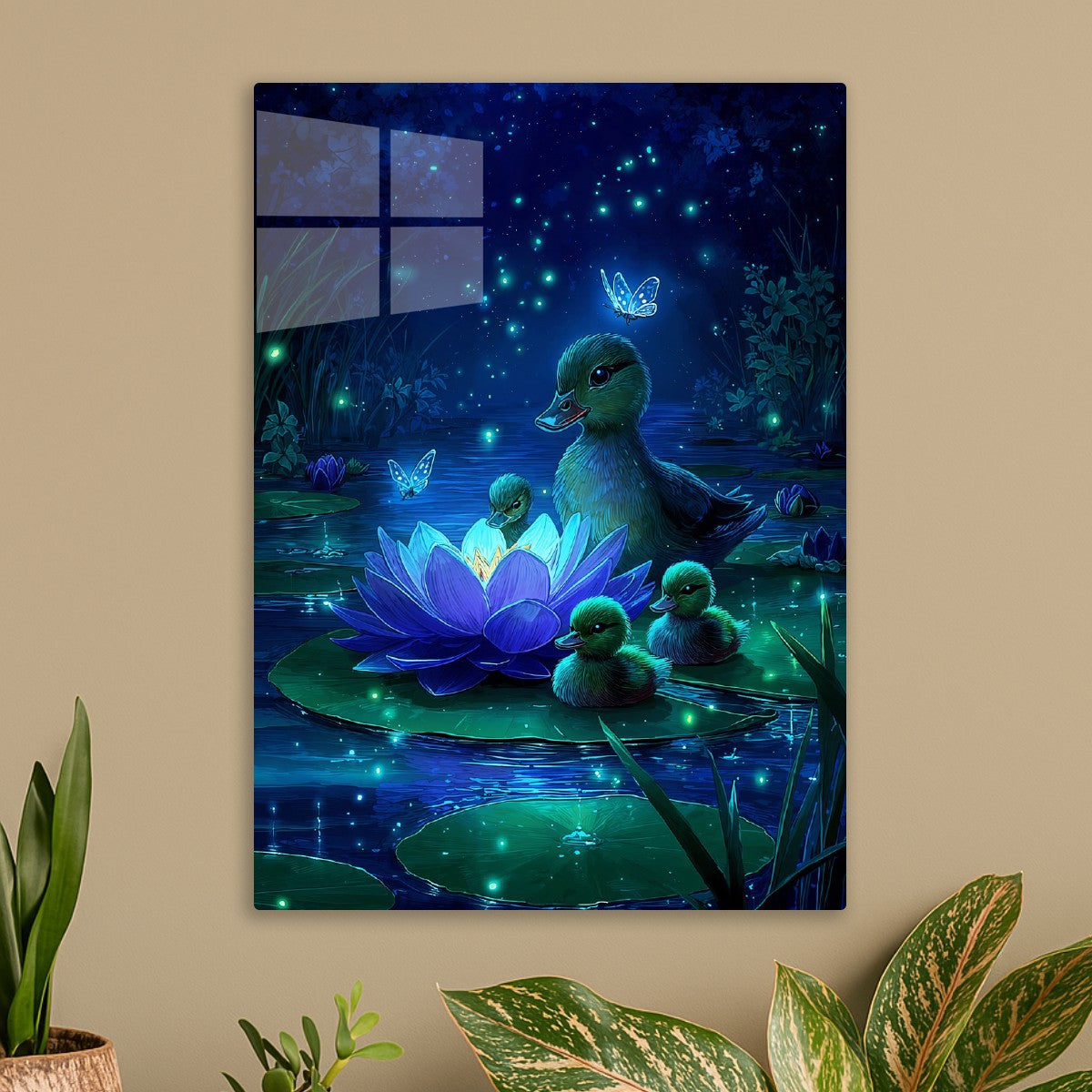 Ducklings by Moonlight