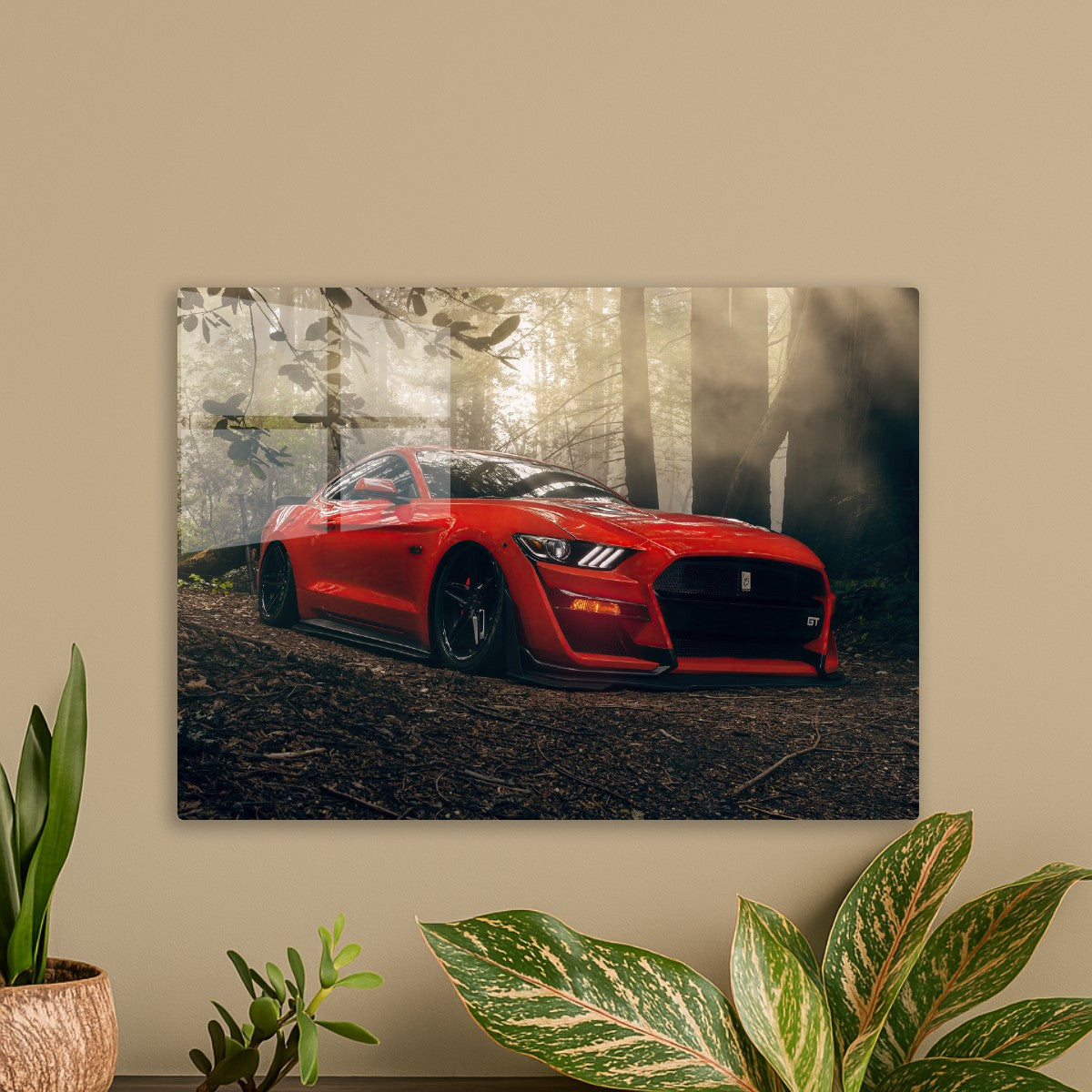 Ford Mustang GT in the forest 