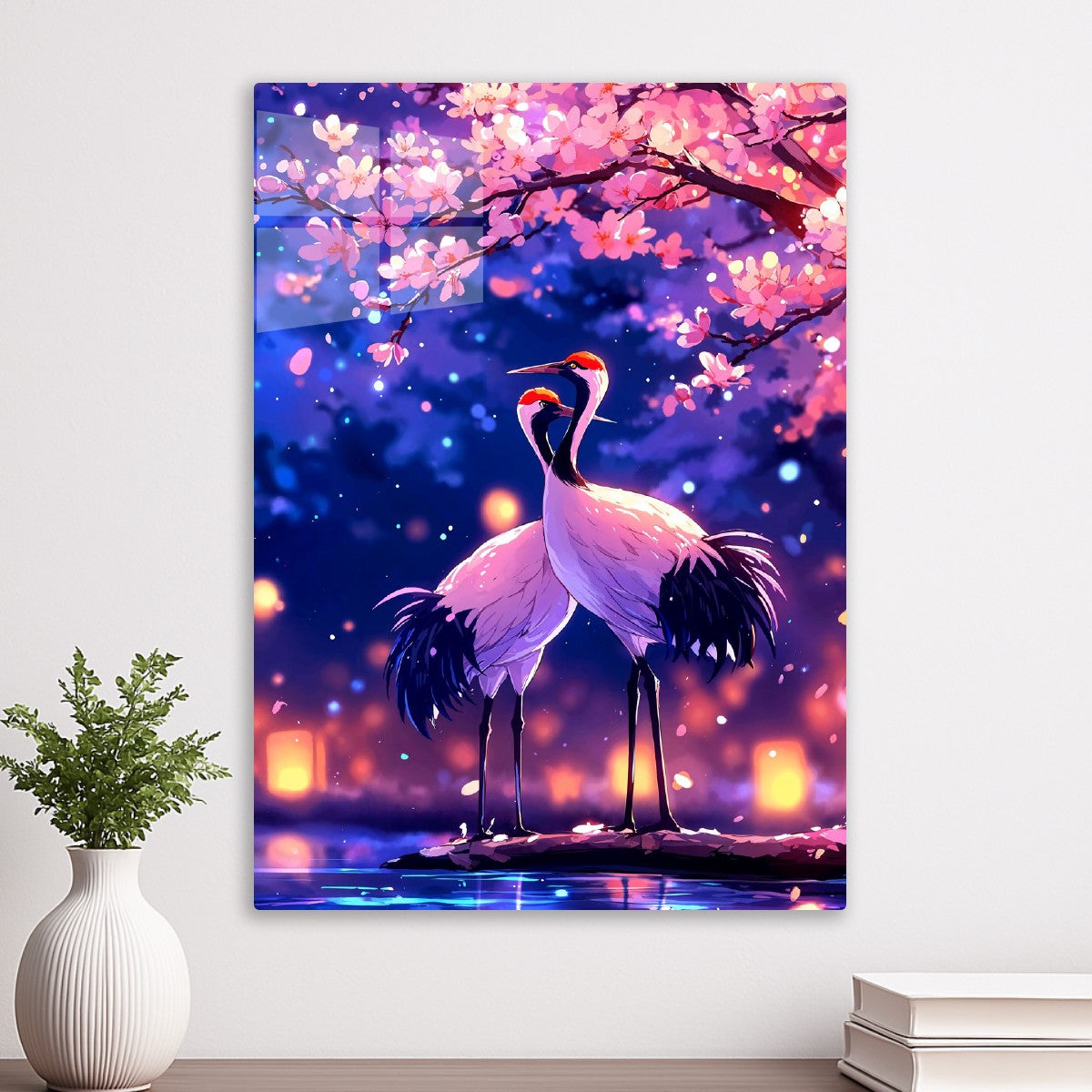 Cranes of the Sakura Night