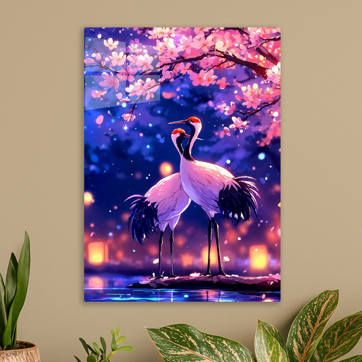 Cranes of the Sakura Night