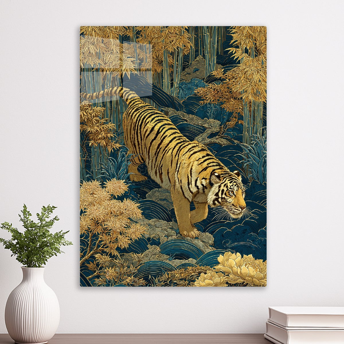 Golden Tiger in Bamboo Mist