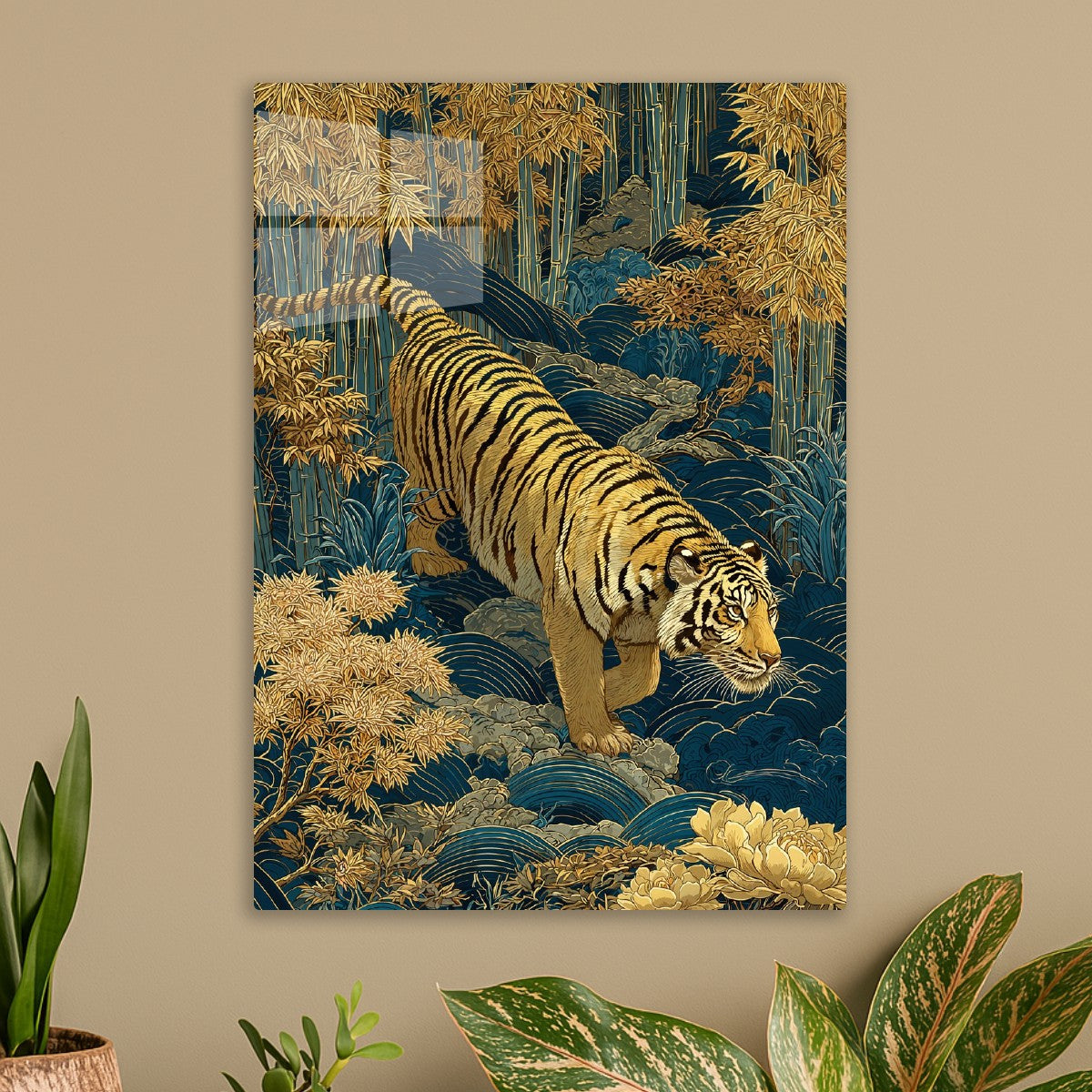 Golden Tiger in Bamboo Mist