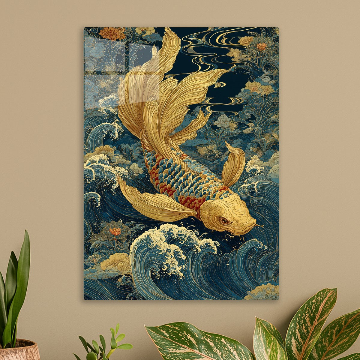 Golden Koi in Mystic Tides