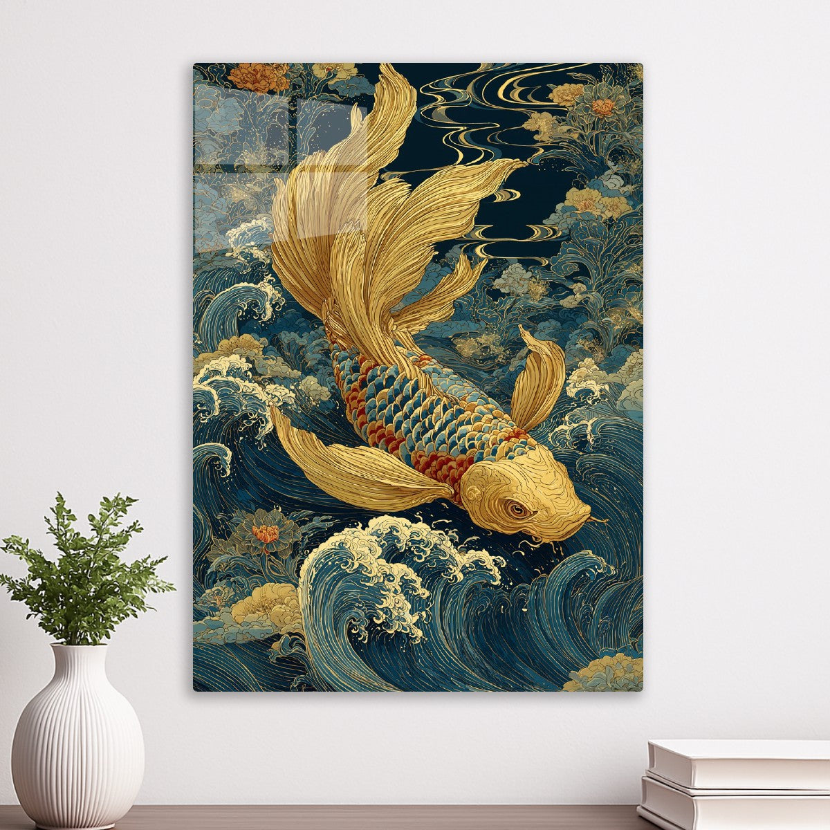 Golden Koi in Mystic Tides