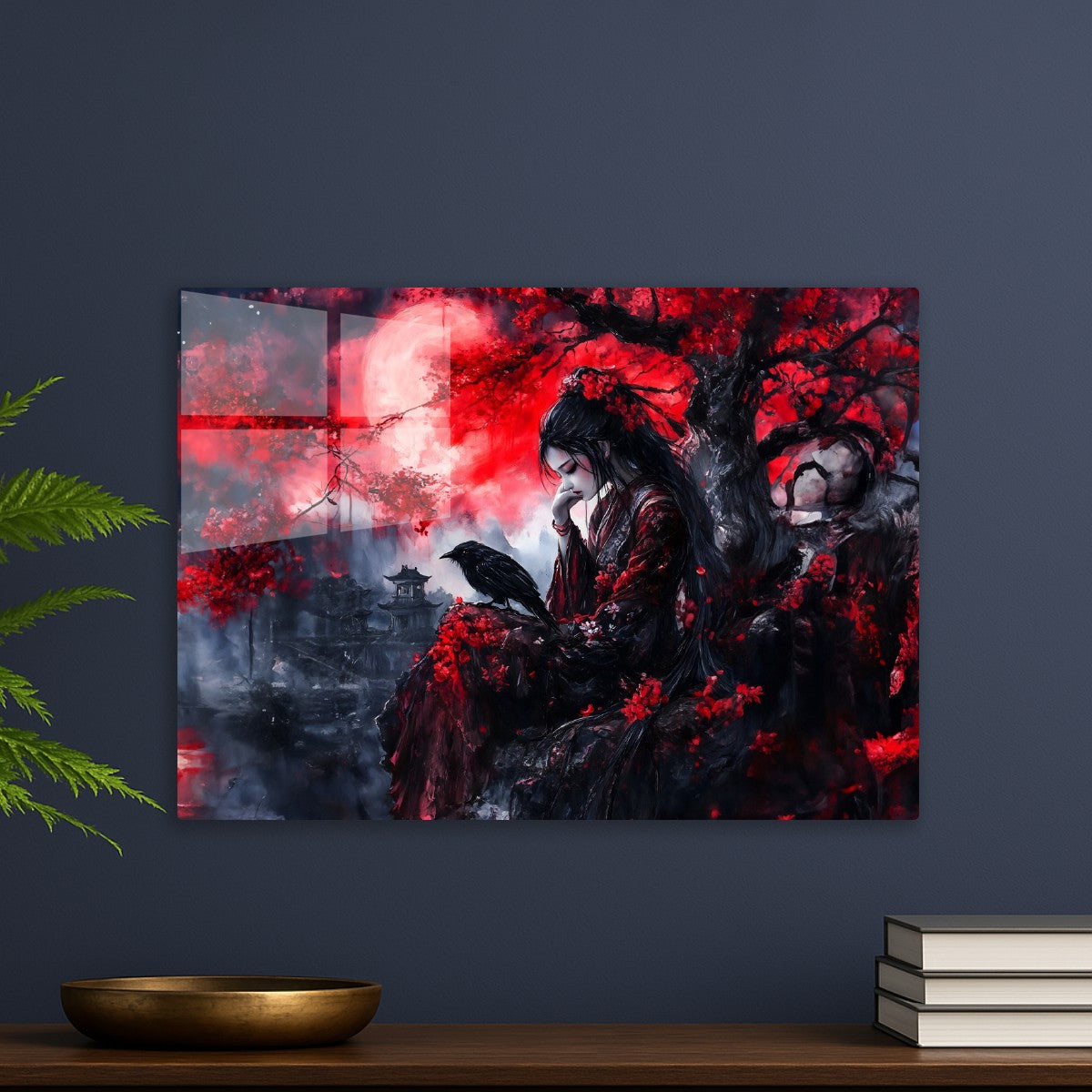 Crimson Thoughts in the Moonli