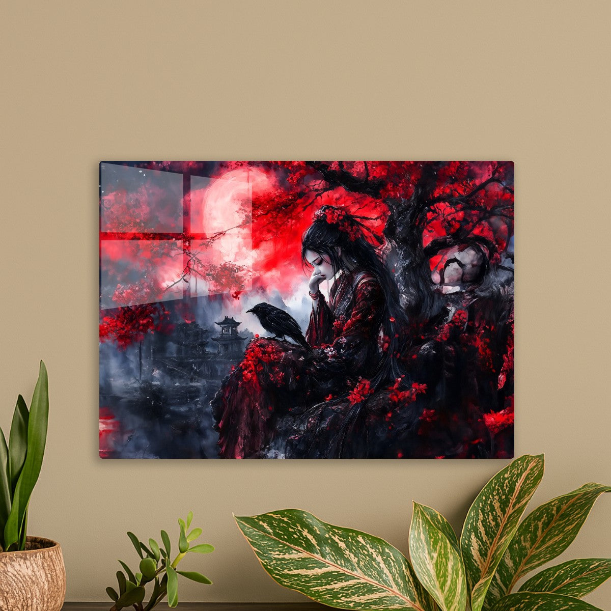 Crimson Thoughts in the Moonli