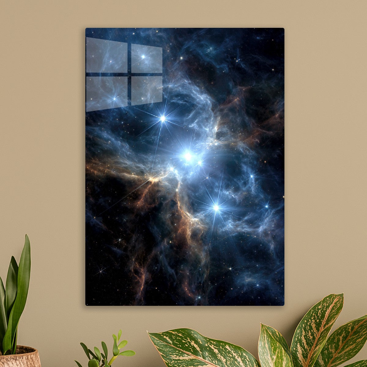 Bright stars illuminate nebula