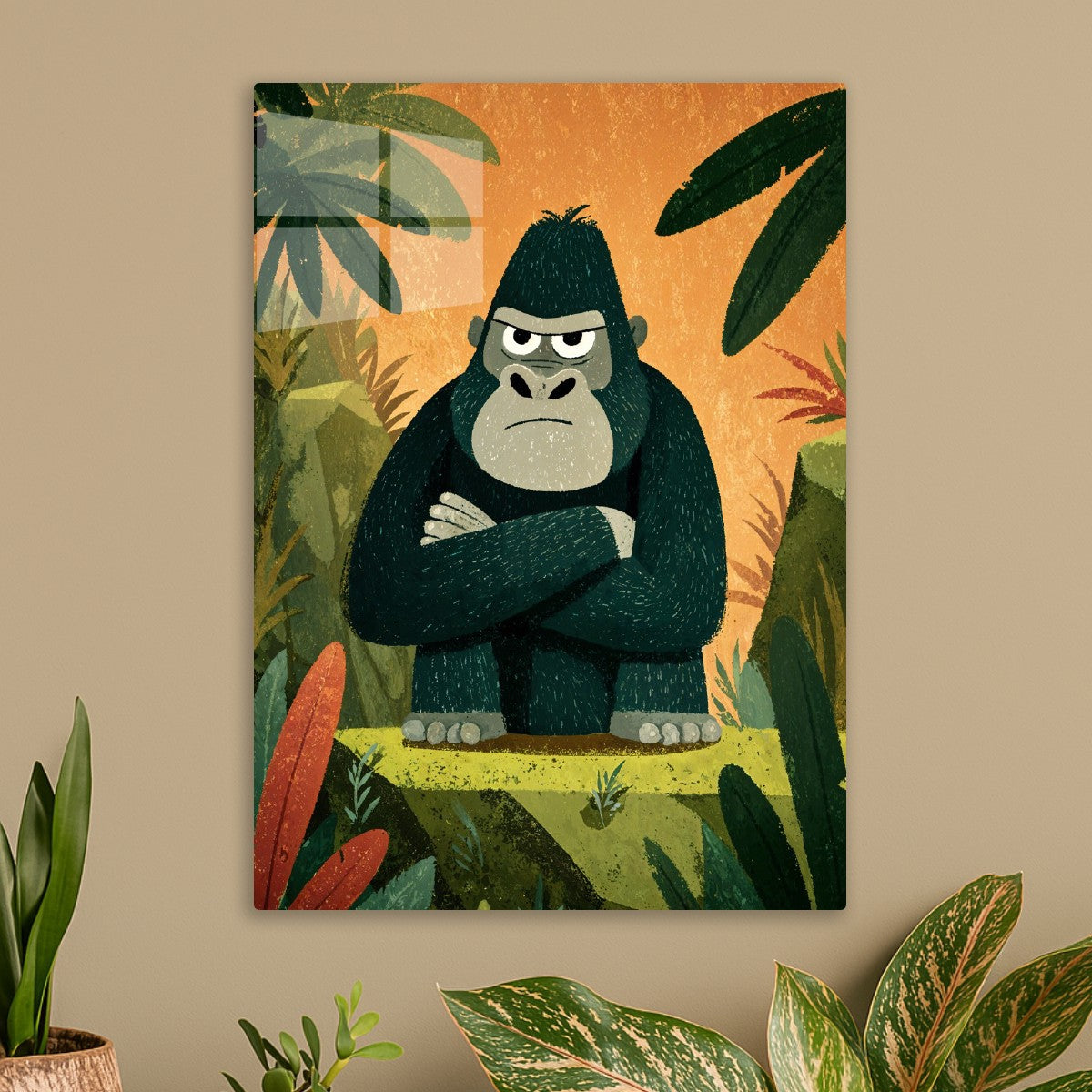 Grumpy Jungle Gorilla