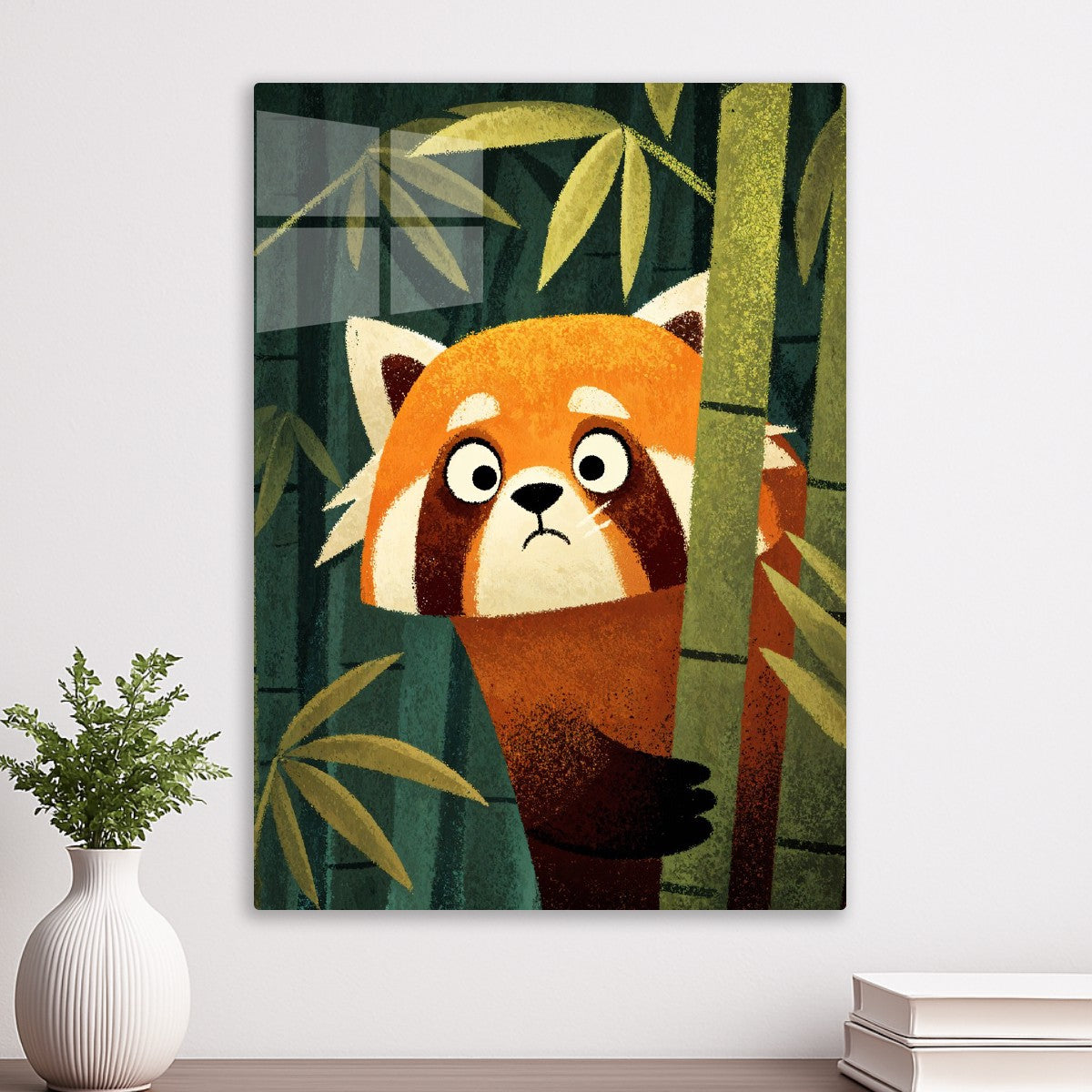 Shy Red Panda Peeking