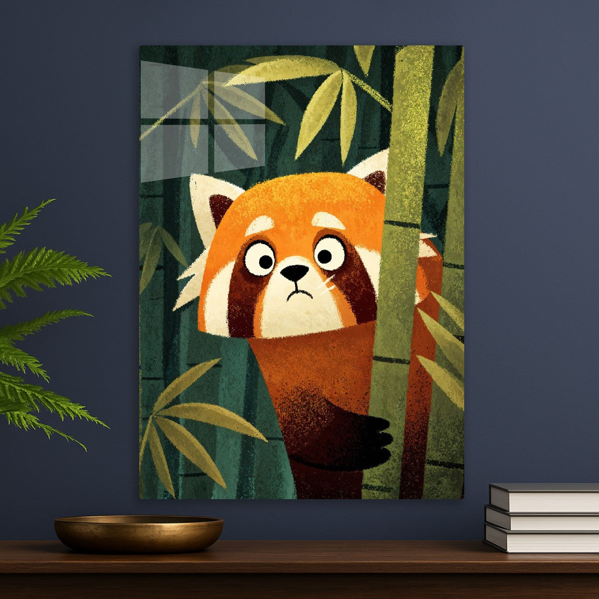 Shy Red Panda Peeking