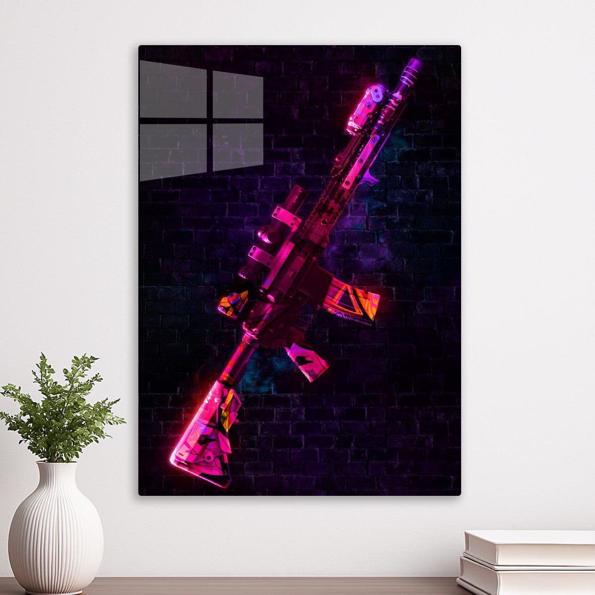 Neon Cyberpunk AR-15