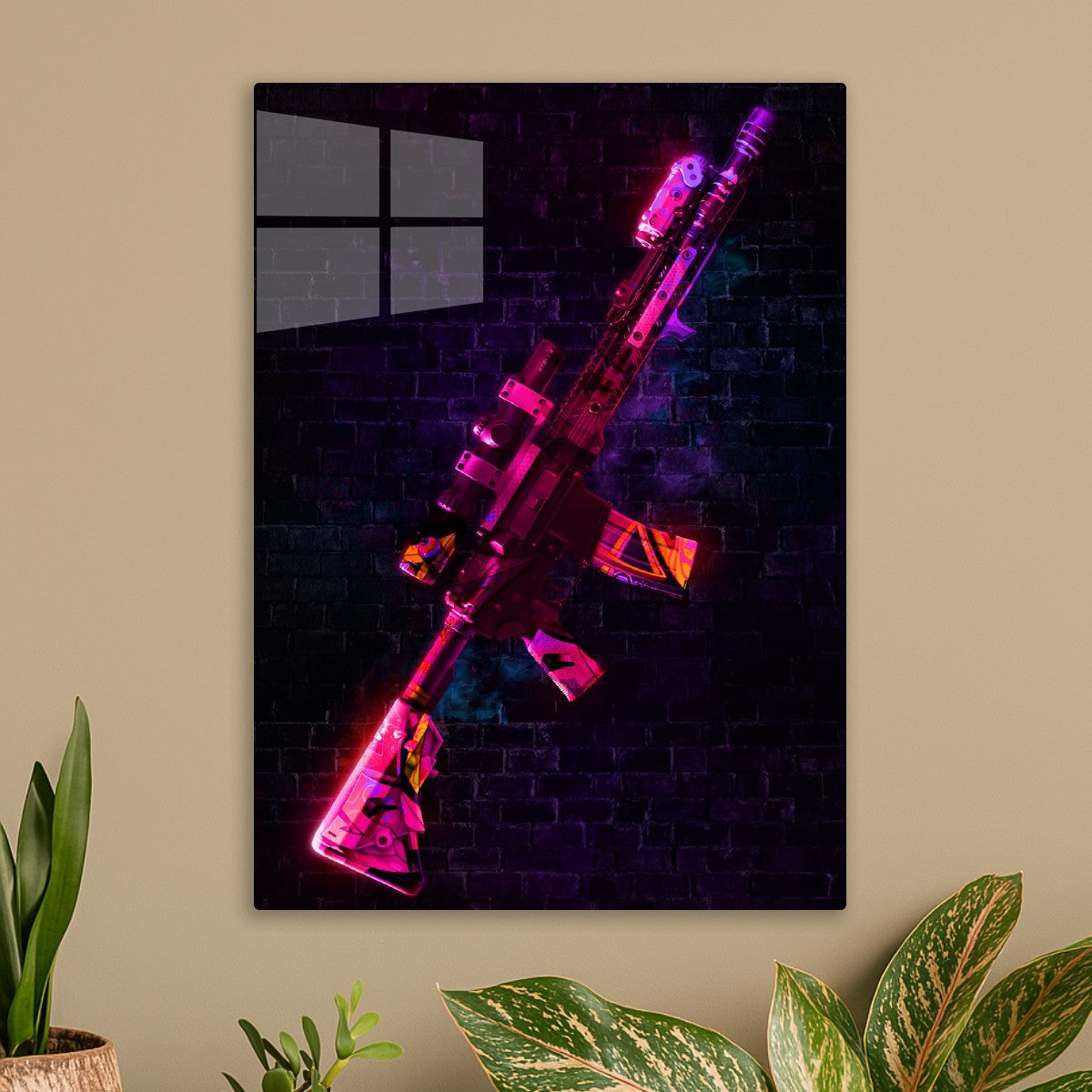 Neon Cyberpunk AR-15