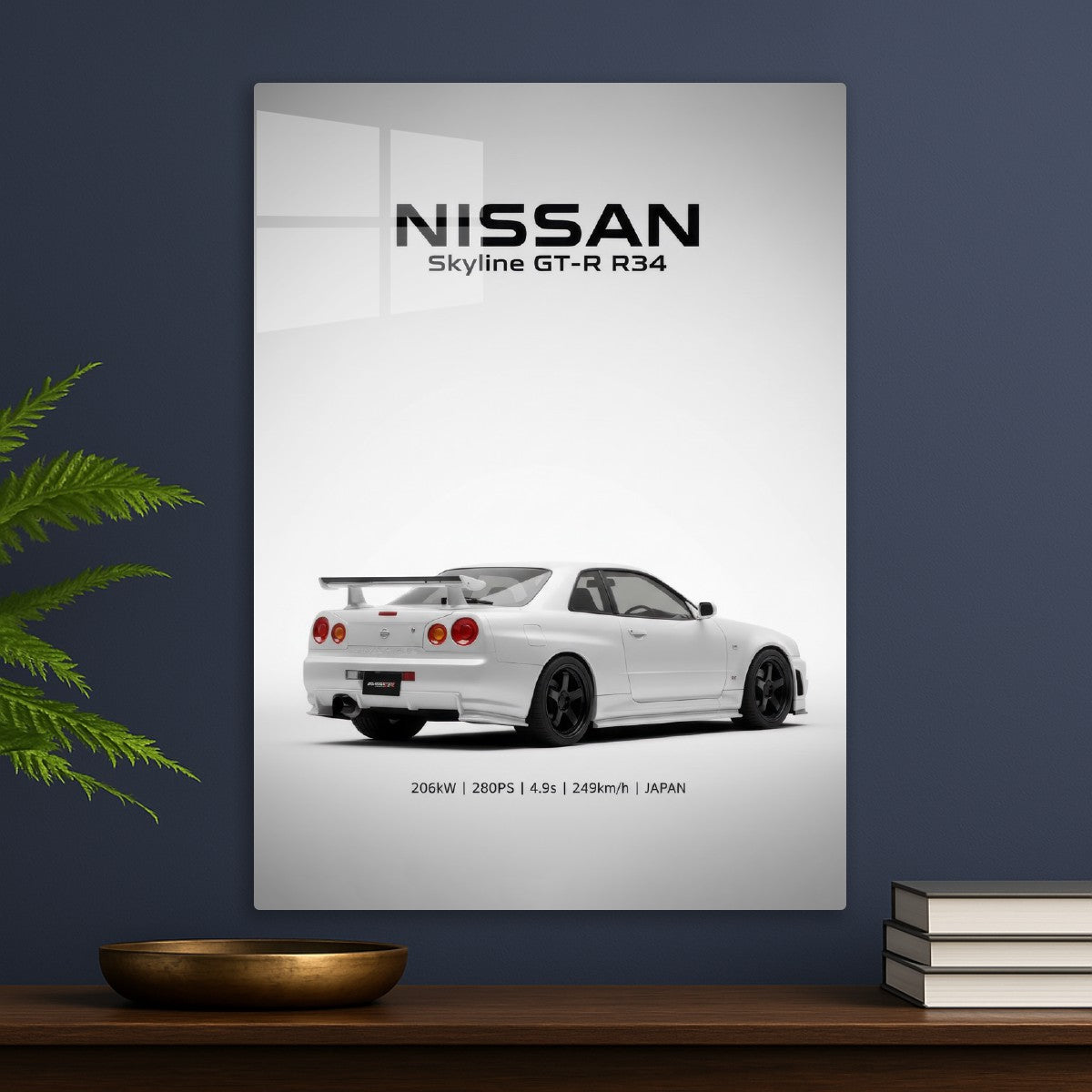 Nissan skyline GTR R34  white