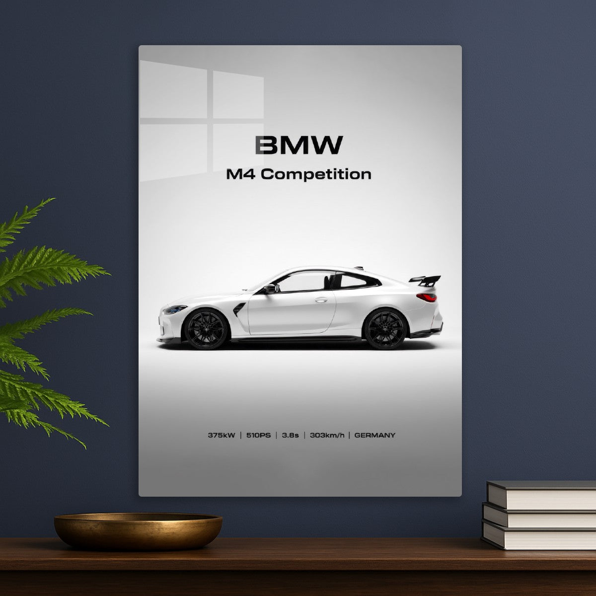 BMW M4 competition white art 