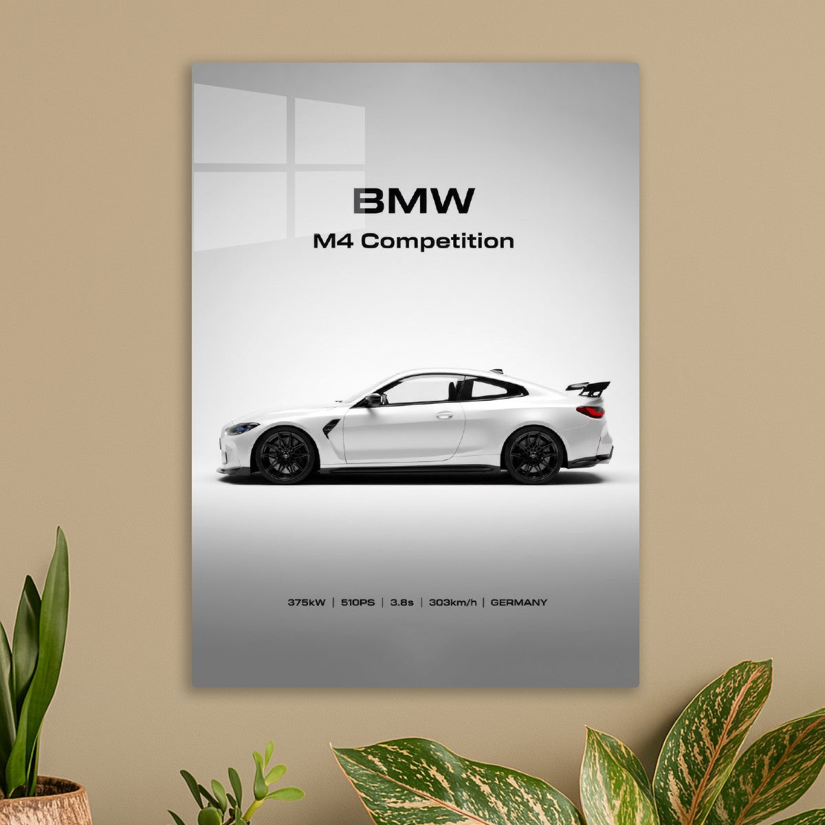 BMW M4 competition white art 