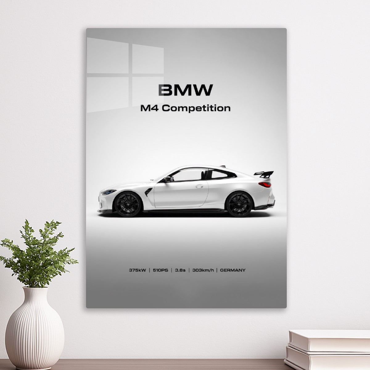 BMW M4 competition white art 