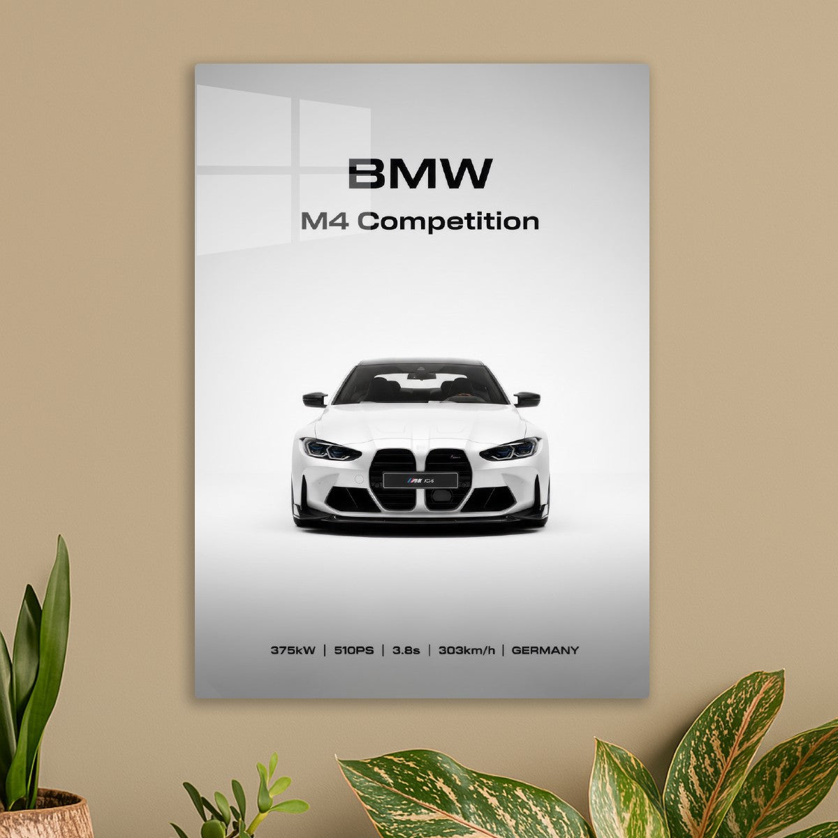 BMW M4 competition white art 