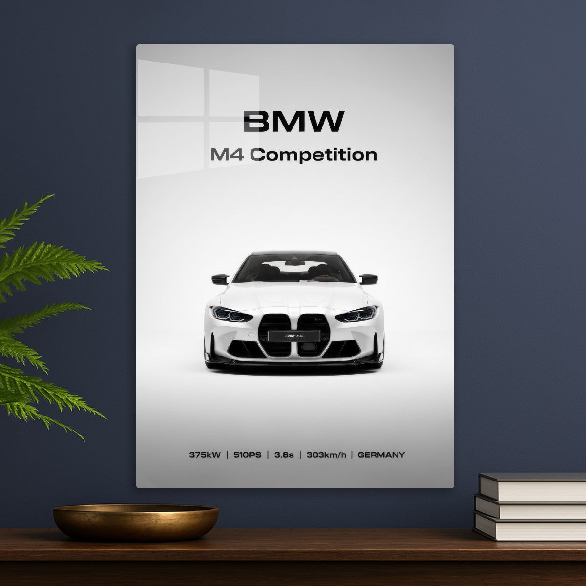 BMW M4 competition white art 