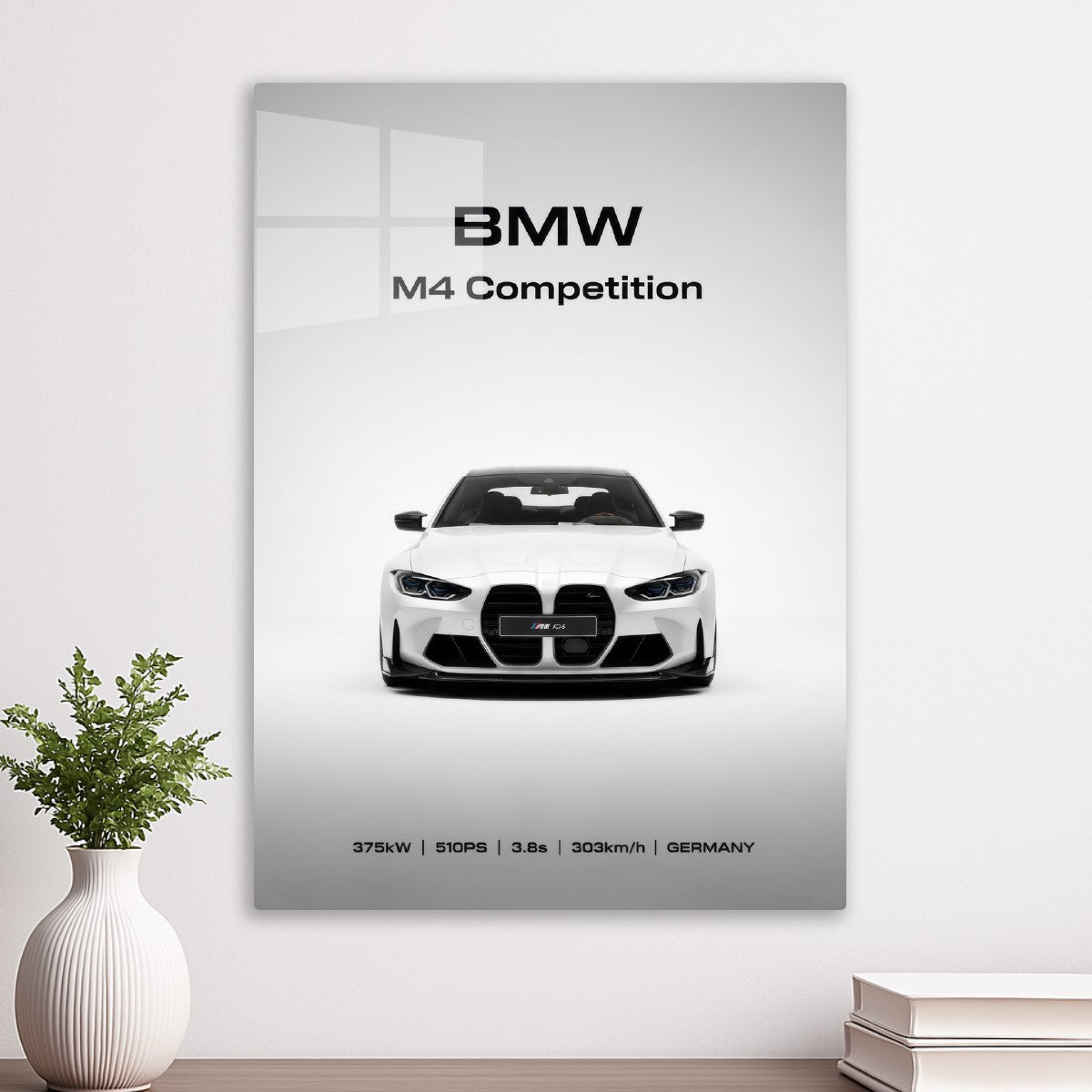 BMW M4 competition white art 