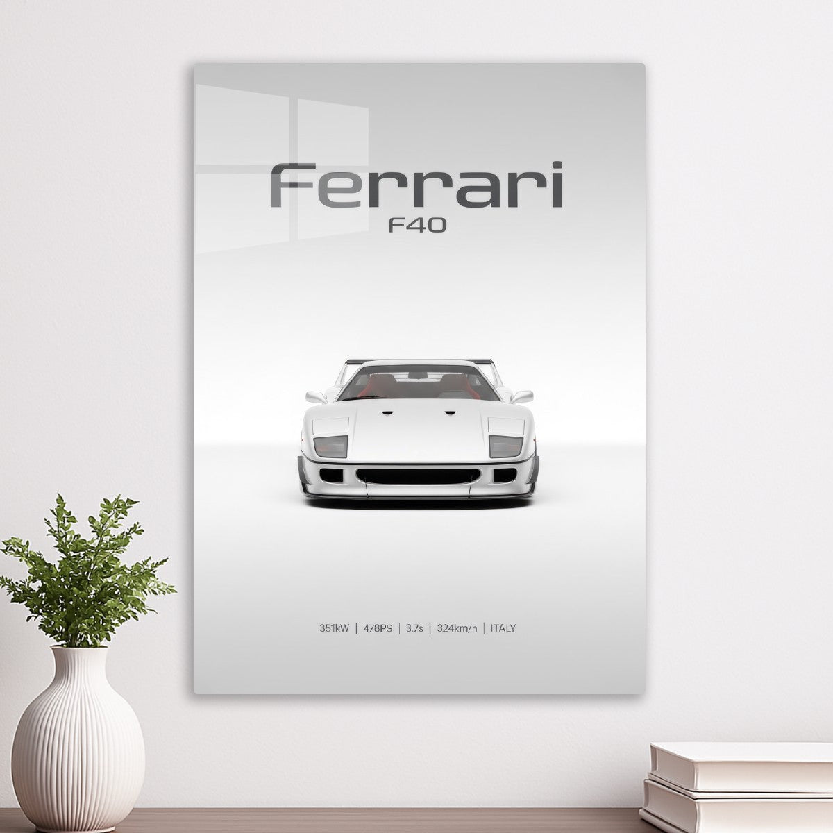 FERRARI F40 white car