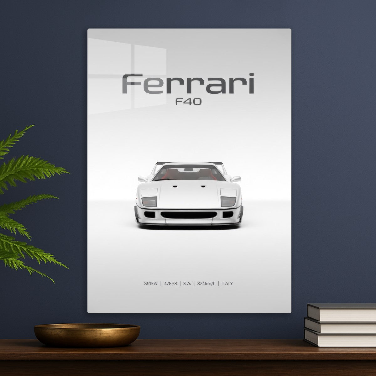 FERRARI F40 white car