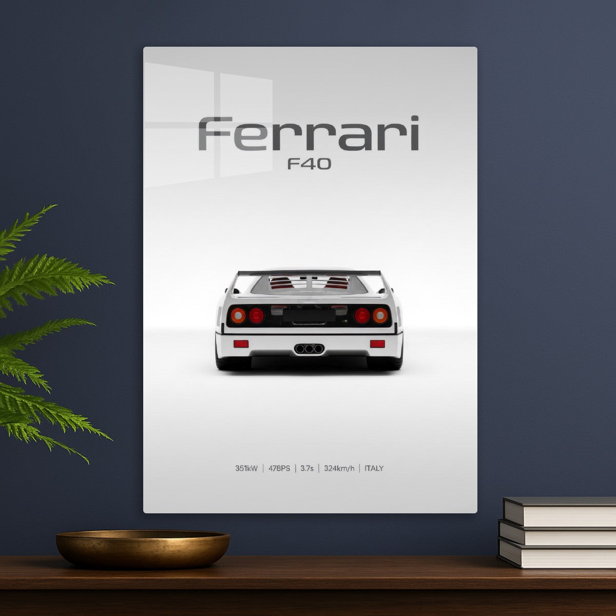 FERRARI F40 white car