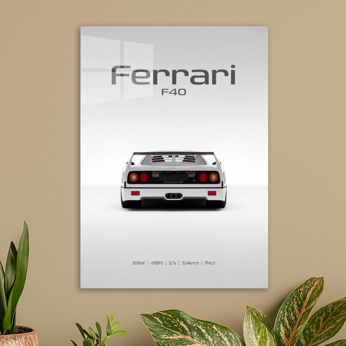 FERRARI F40 white car