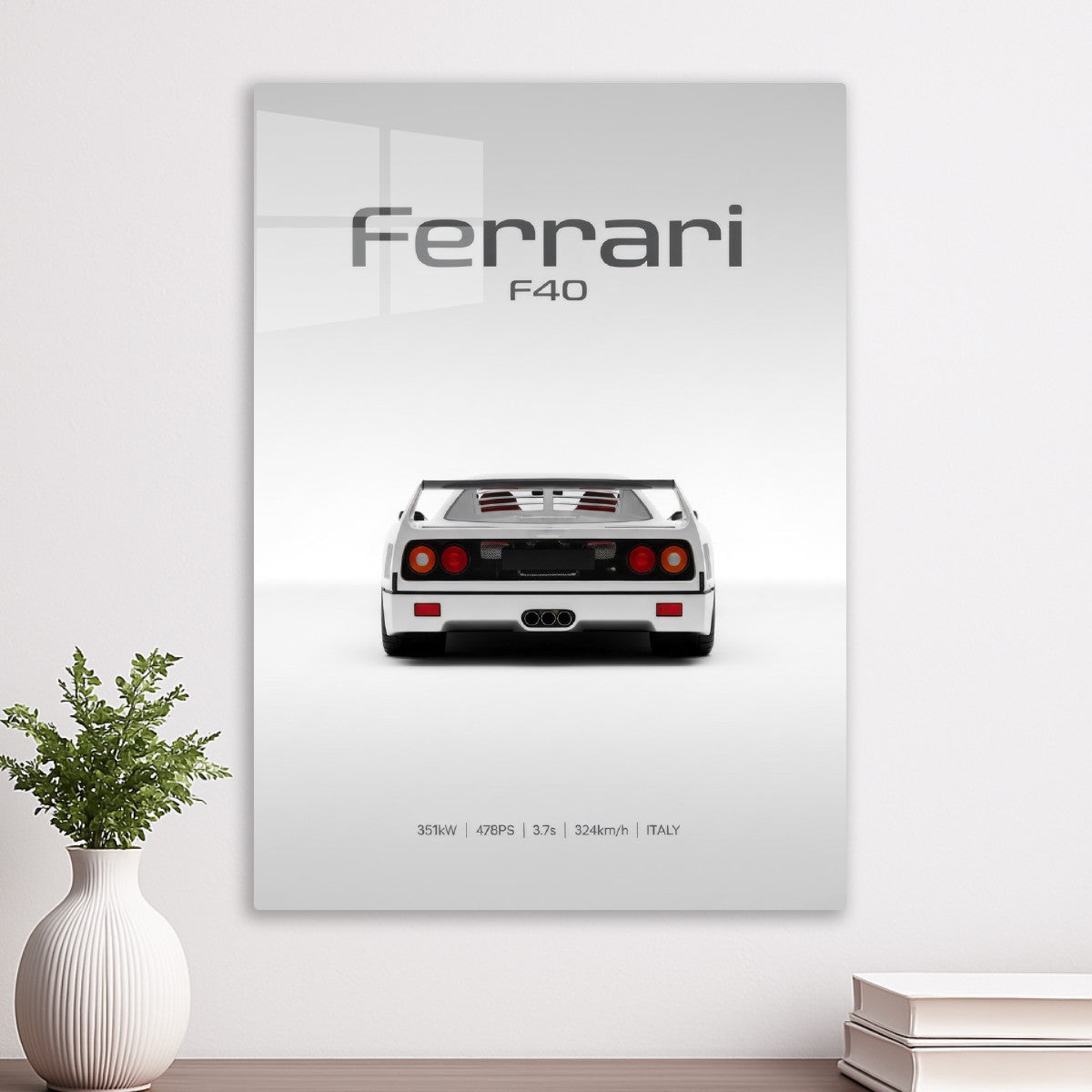 FERRARI F40 white car